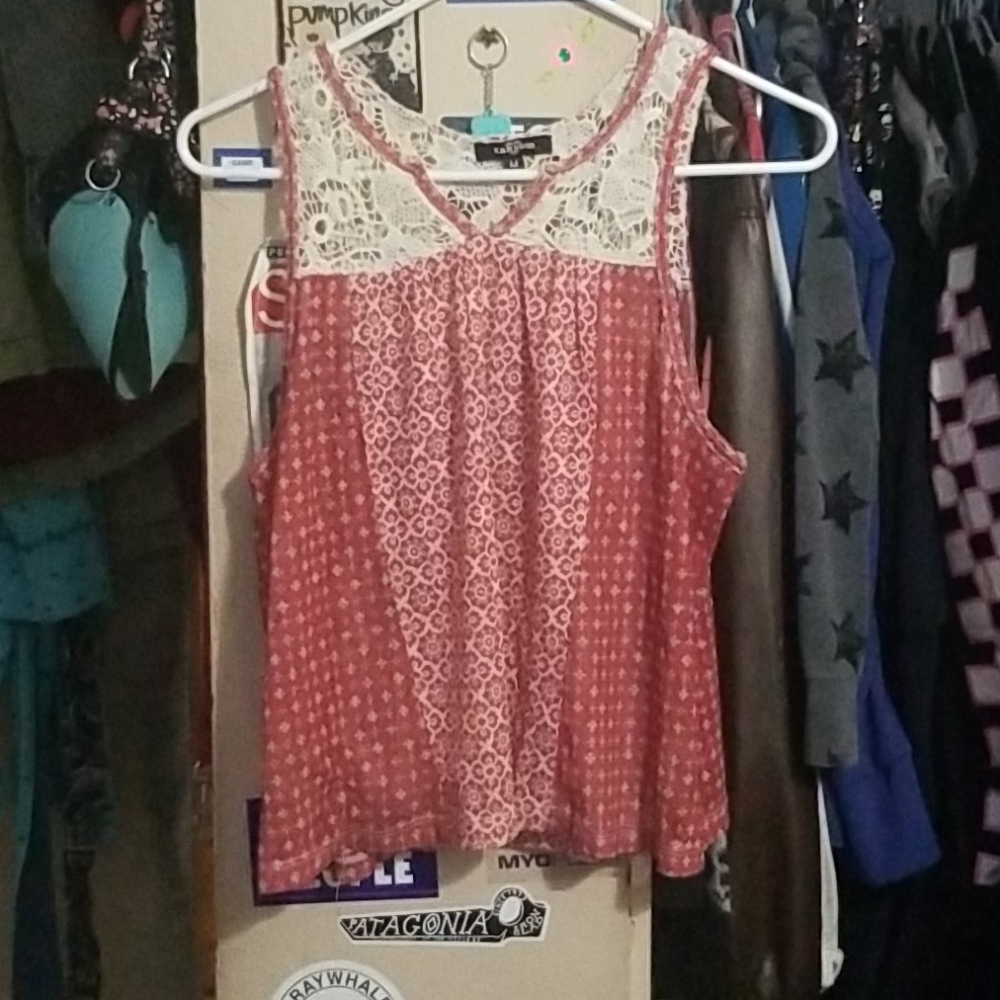 Ransom sleeveless boho top size M